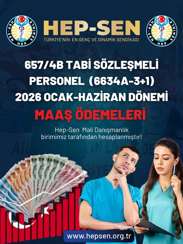 2026 Ocak Haziran Sözleşmeli Sağlık Çalışanı Zamlı Maaşları